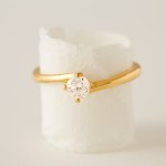 18 Carat Yellow Gold Solitaire Diamond Ring By April Doubleday